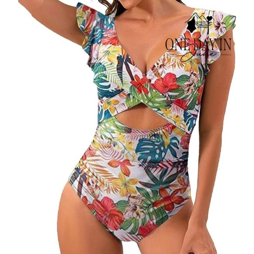 One Swim Women's Floral One Piece Swimsuit - Multicolor